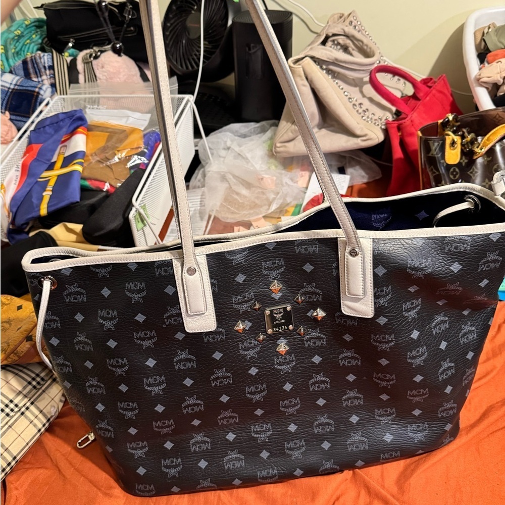 MCM Black and Gray Women's Tote Neverfull Bag